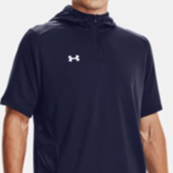 Men's UA Command Short Sleeve Hoodie - 1360690-410 - NOTRE DAME - Picture 2 of 3